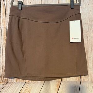 Lululemon Athletica Brown Tan Mini Pencil Skirt